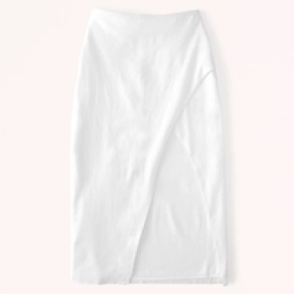 Abercrombie Linen Blend Midi Skirt Small